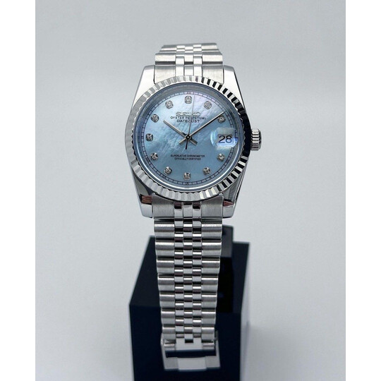 Custom Seiko Mod • Ice Pearl Diamond DateJust • 36mm